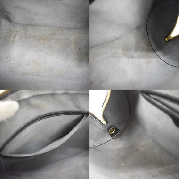 Vintage LOUIS VUITTON Soufflot Hand Bag Epi Leather Black Gold France - Picture 10 of 10